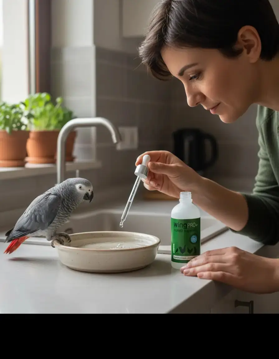 wingPRO+ papağan — Yeme / meyveye